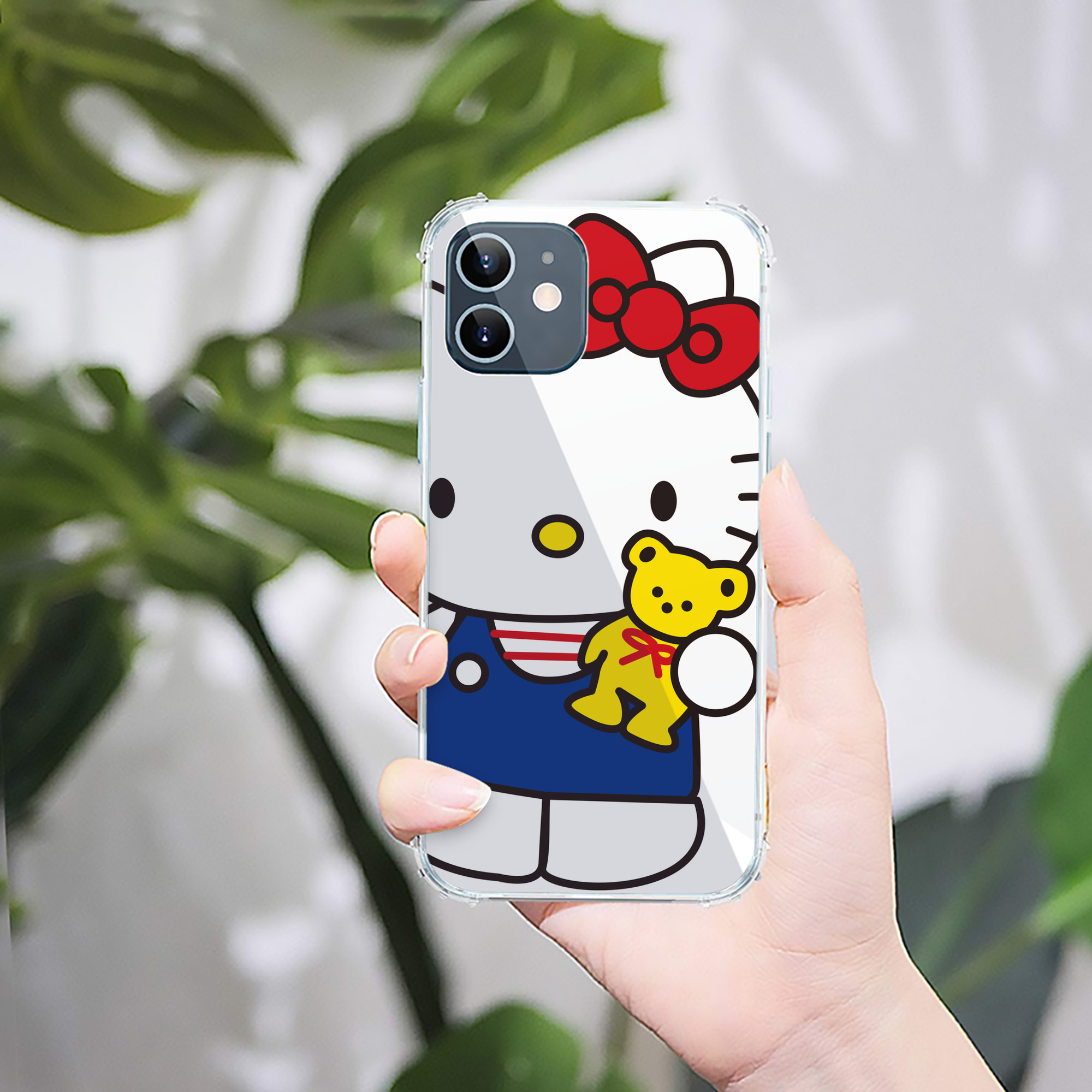 （画像用） Hello Kitty ハローキティ 【iPhone 12シリーズ対応】透明スマホケース（クリアソフトケース）